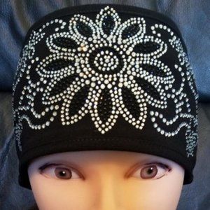 Rhinestone Headbands/Black&Silver Flower Beauty!